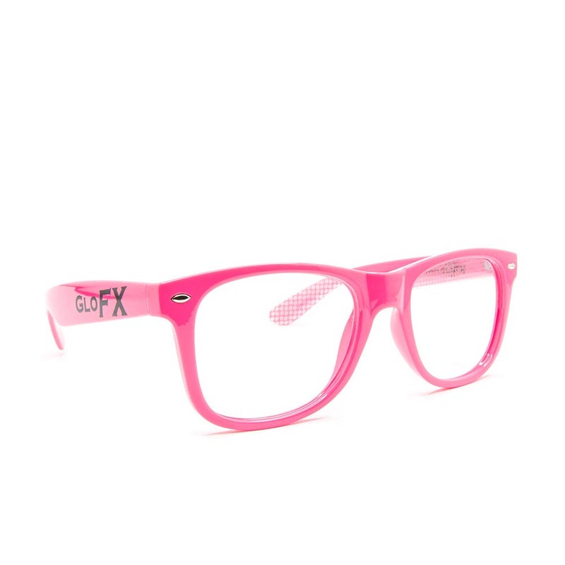 GloFX Ultimate Heart Diffraction Glasses - 3D Rainbow Hearts Effect with Pink Frames - Great Festival, Concert, and Rave Accessory - Image 3